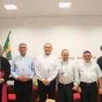 Dom Edmilson Neves, Dom Geraldo, Dom Magnus Henrique, Dom Vasconcelos, Pe. Francisco Magalhães e Pe. Anchieta