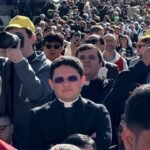Padre João Paulo Aguiar durante Missa de Exéquias do Papa Francisco